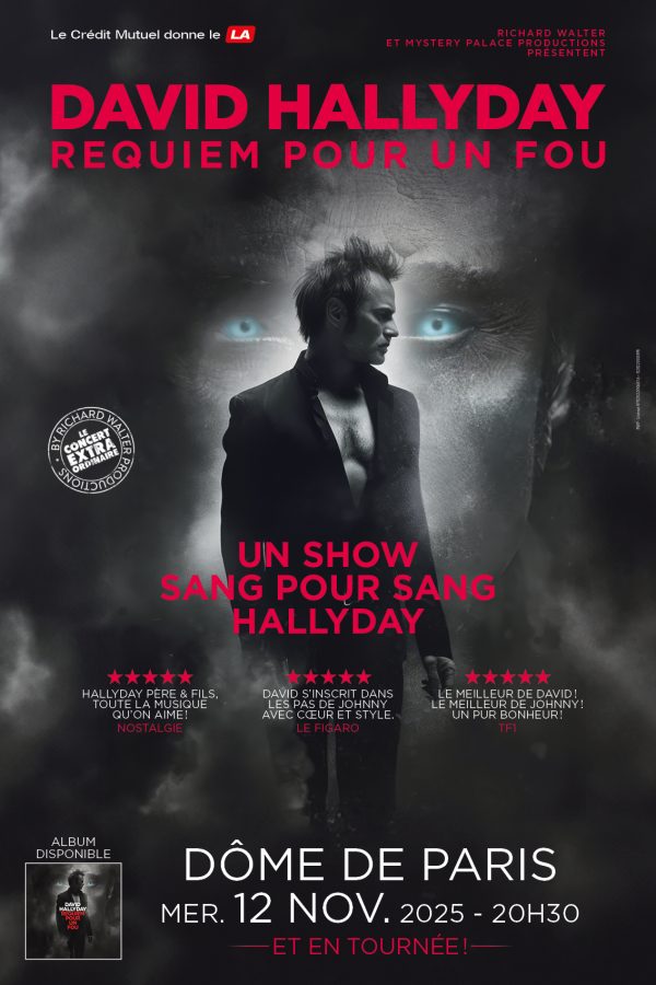David Hallyday retrouve le Dôme de Paris le 12/11/2025 avec sa tournée Requiem pour un fou